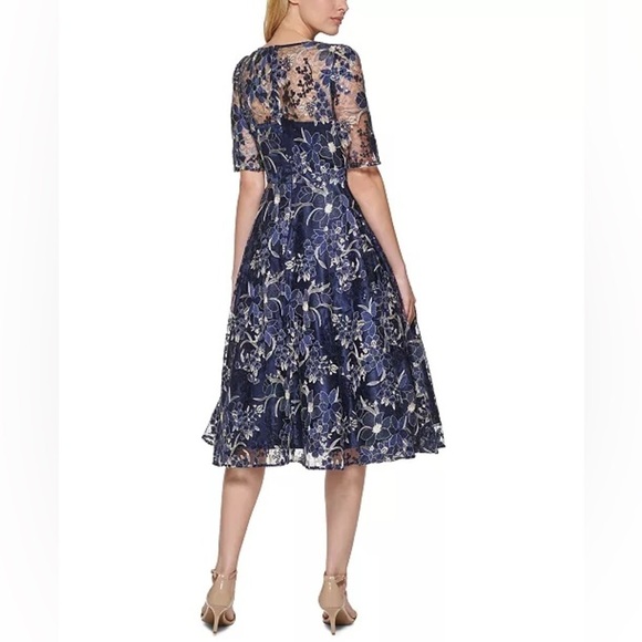 Eliza J Embroidered Sequin Midi Dress - Picture 2 of 7